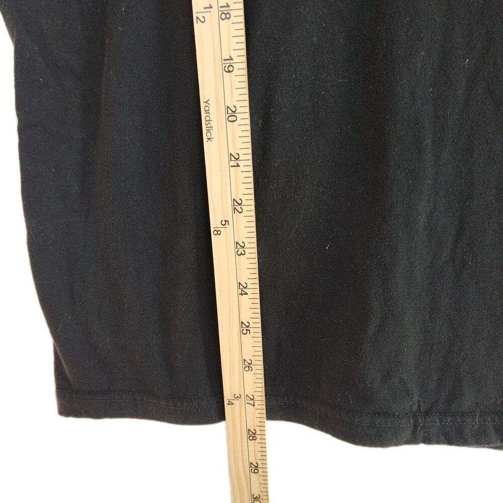 ACDC Back in Black t-shirt, men's medium, shiny print, black, C logo - Picture 4 of 8